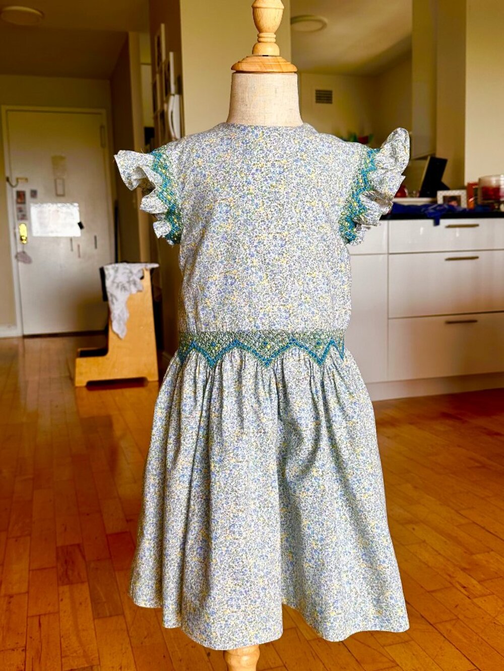 Pepa London Floral Blue Green Spring Dress